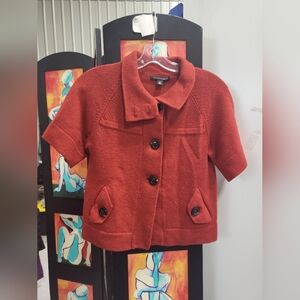 Banana Republic Burnt Orange Wool Cardigan